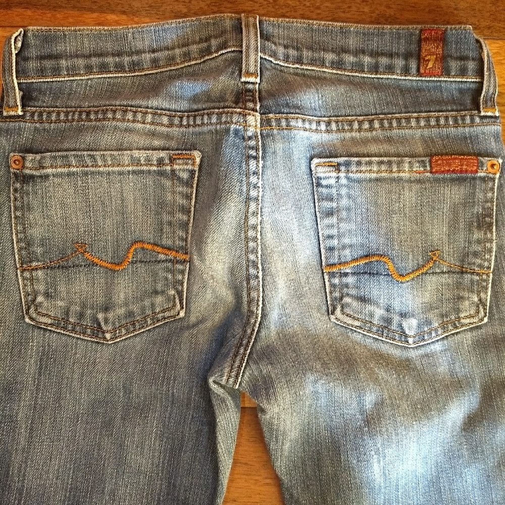 7 for all mankind roxanne skinny, 24, medium wash